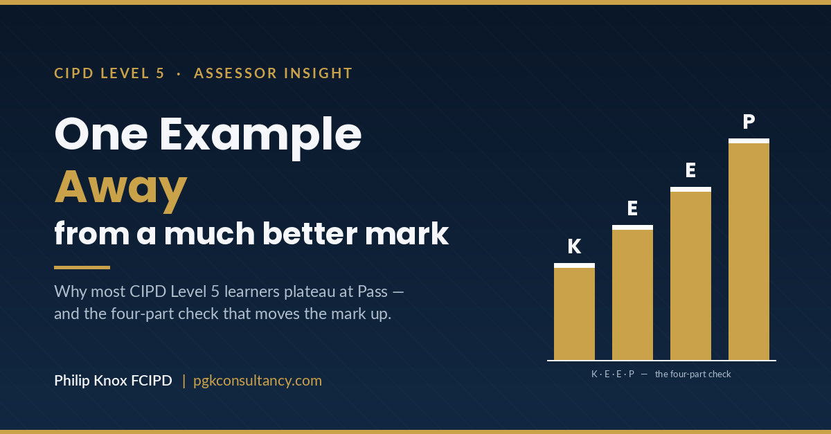 Why Most CIPD Level 5 Learners Are One Example Away From a Much Better Mark