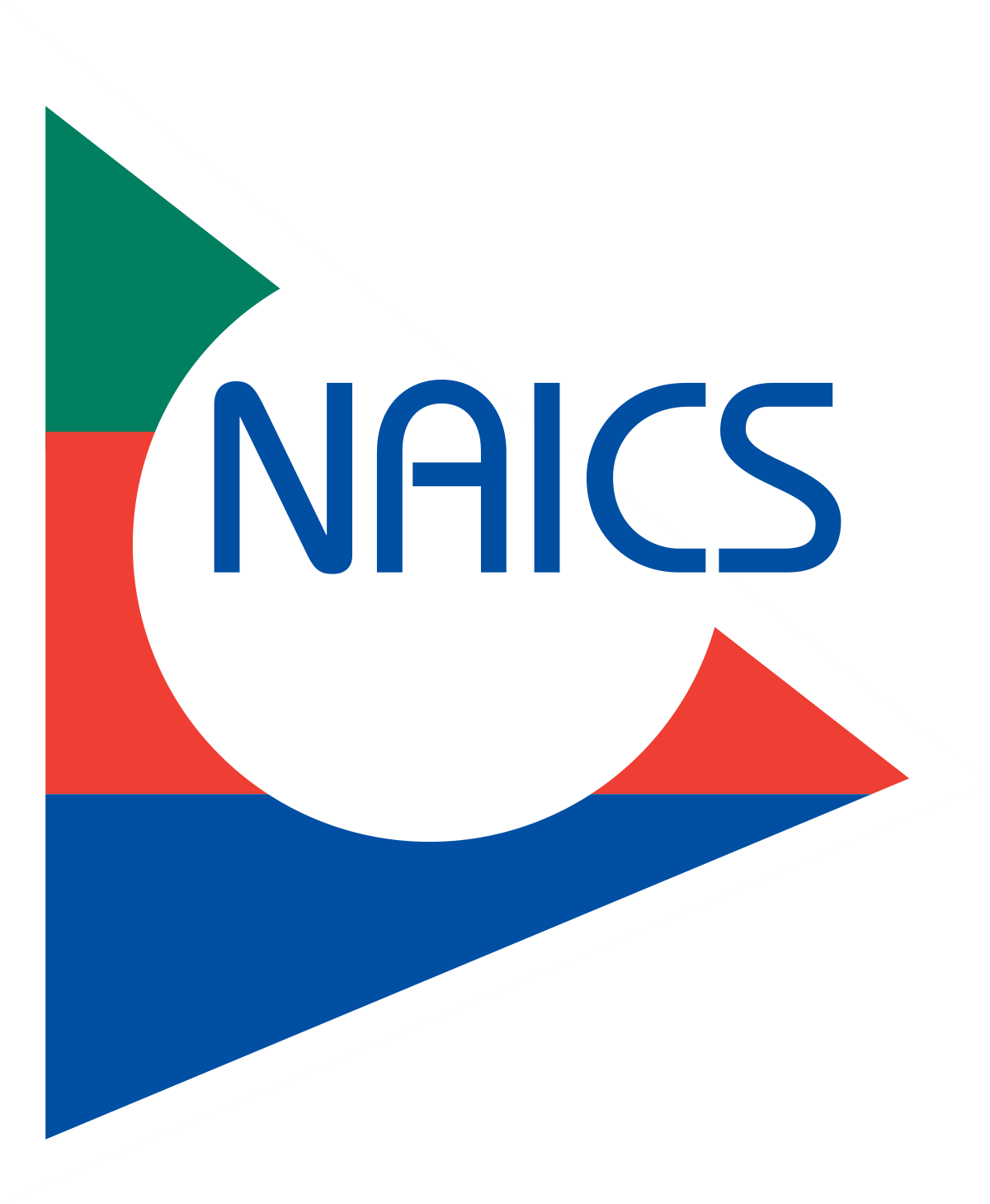 NAICS logo with black, green, red, blue, and white colors