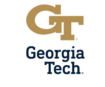 Georgia Tech logo with gold and navy blue colors and text.