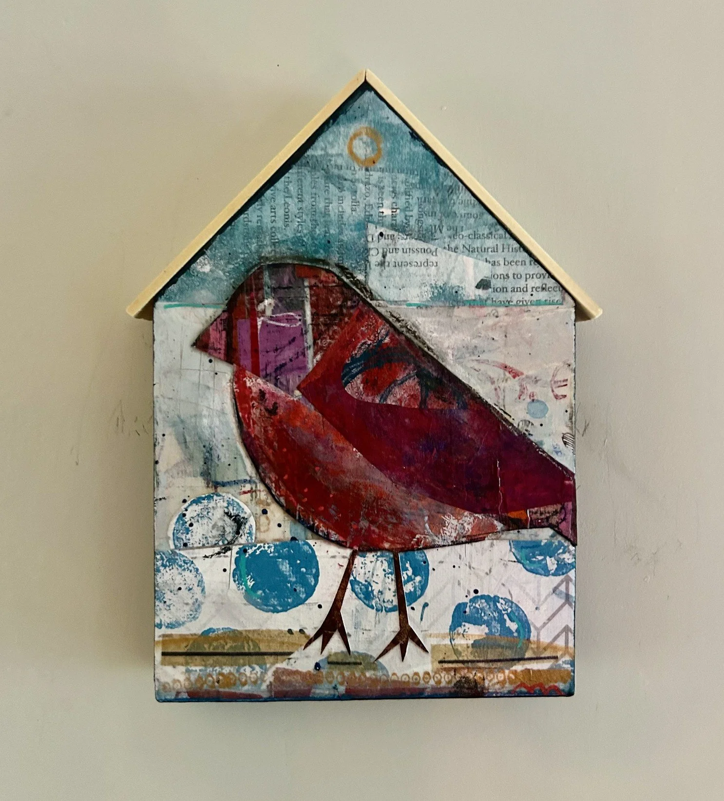"Welcome Home, Red Bird" (8" x 6.25")