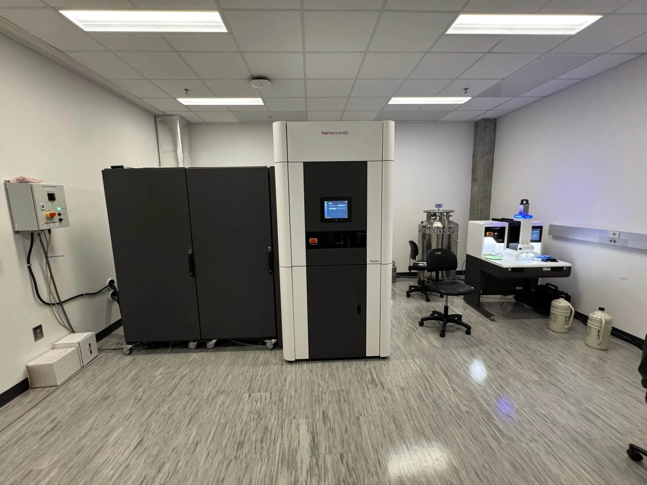 Interior of the room storing the Tundra at the Electron microscopy facility at the University of Georgia (UGA) which is part of the Biochemistry and molecular biology department (BCMB)