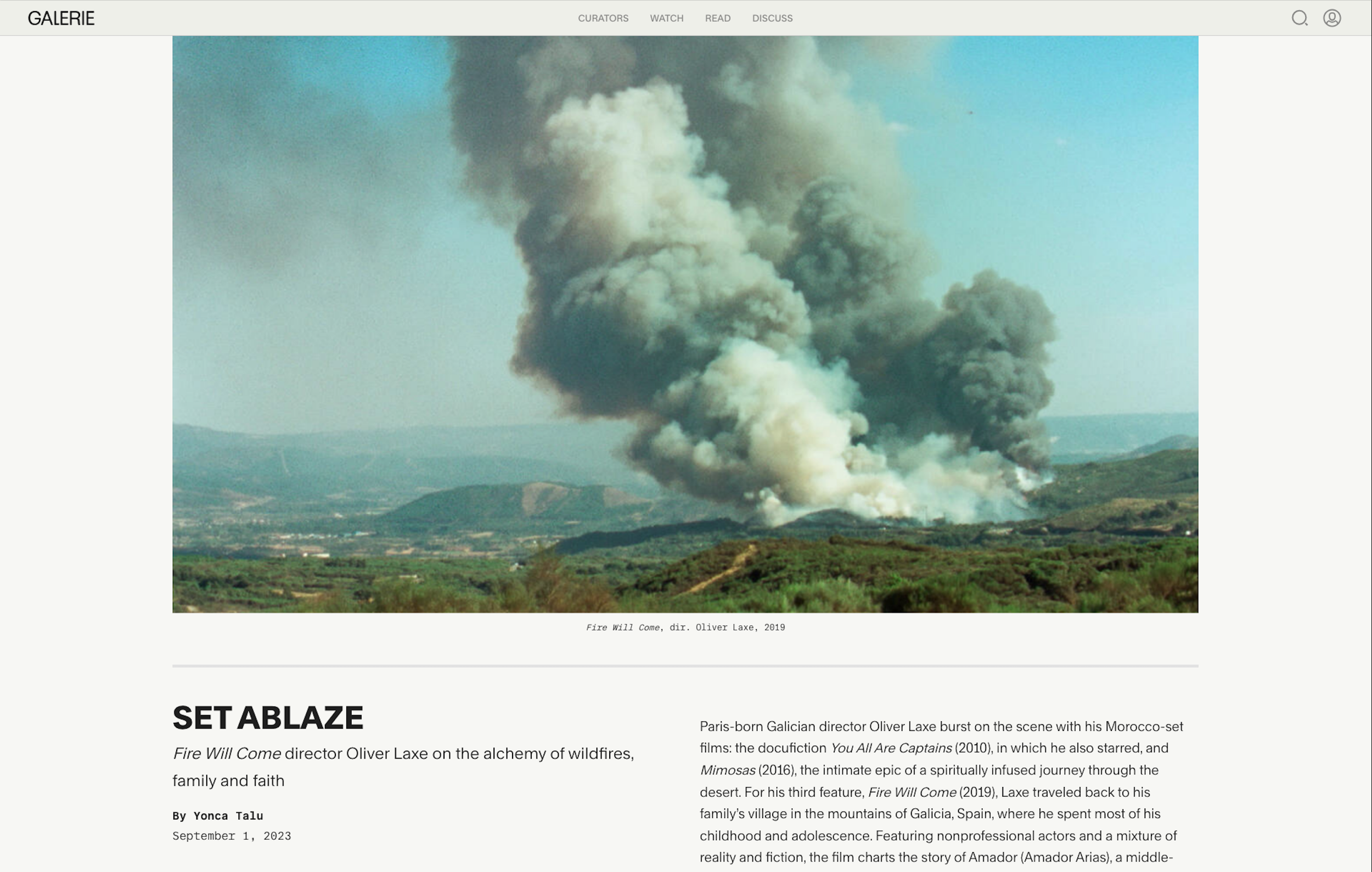Galerie: Interview with Oliver Laxe (Online) — click on the image to read
