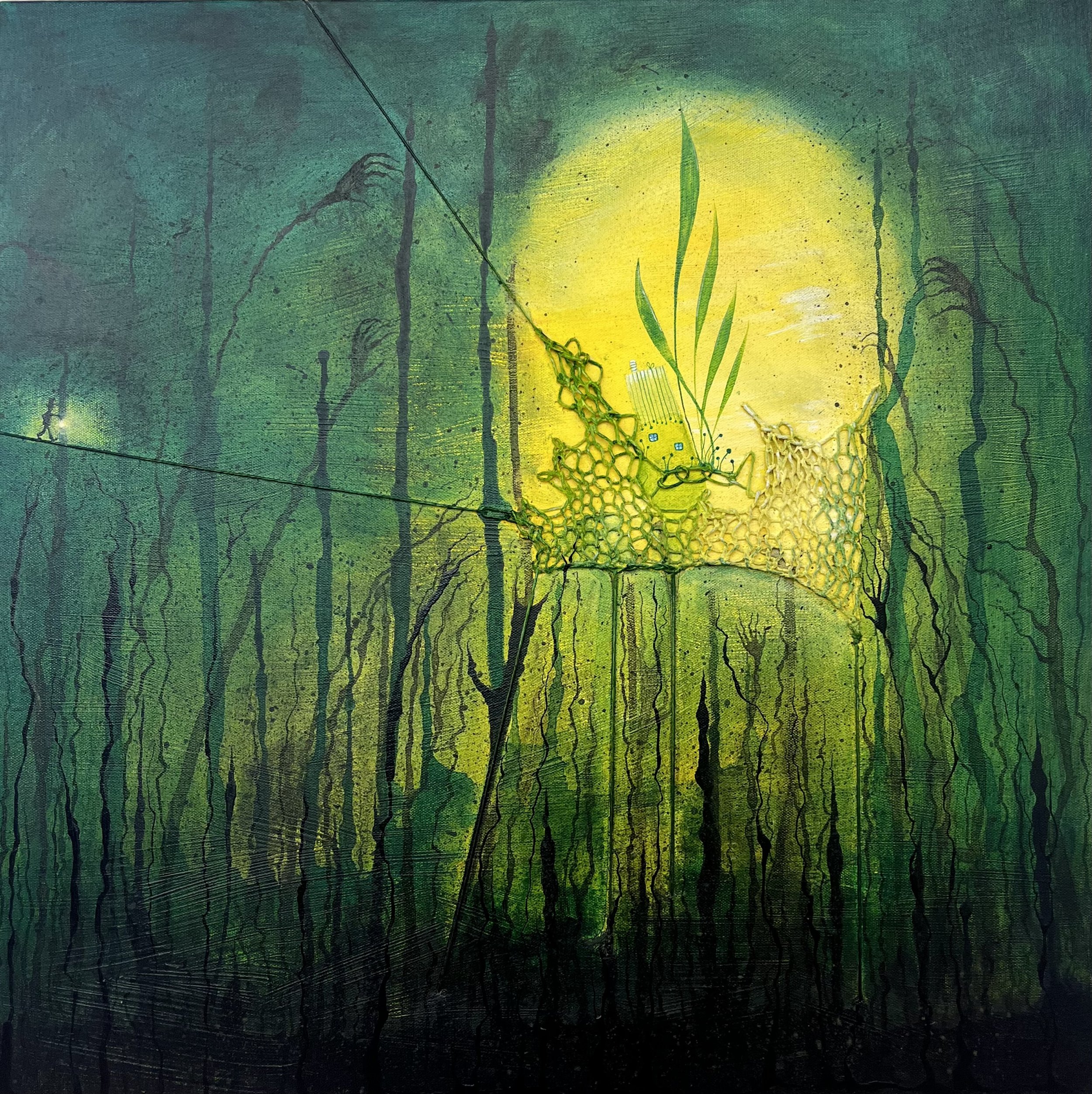 Midnight walk
Mixed media on canvas
60 x 60 cm