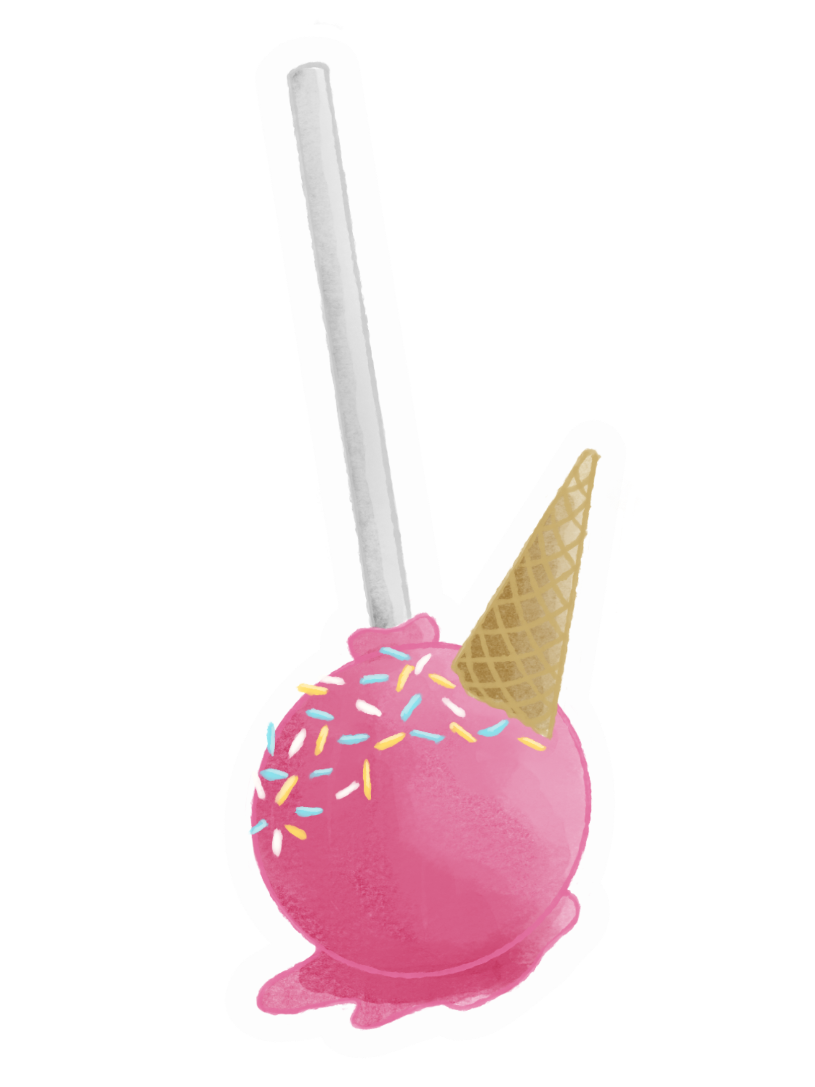 Vanilla Sprinkle Ice Cream Cake Pop (12 count)