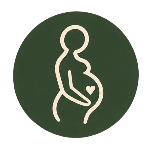 Icon of a pregnant woman representing prenatal and postpartum doula visits.