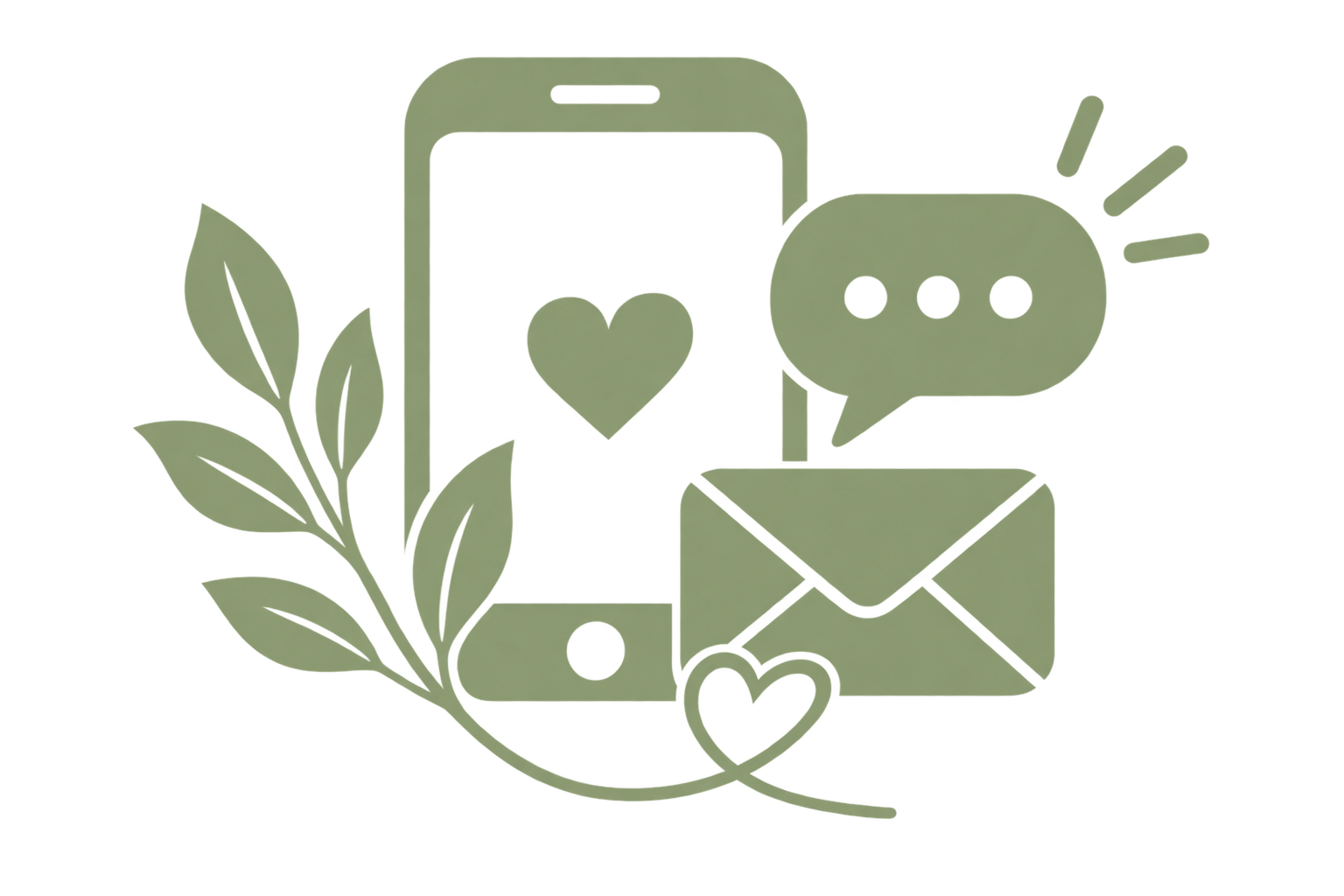 Phone and messages representing between-visit check-ins