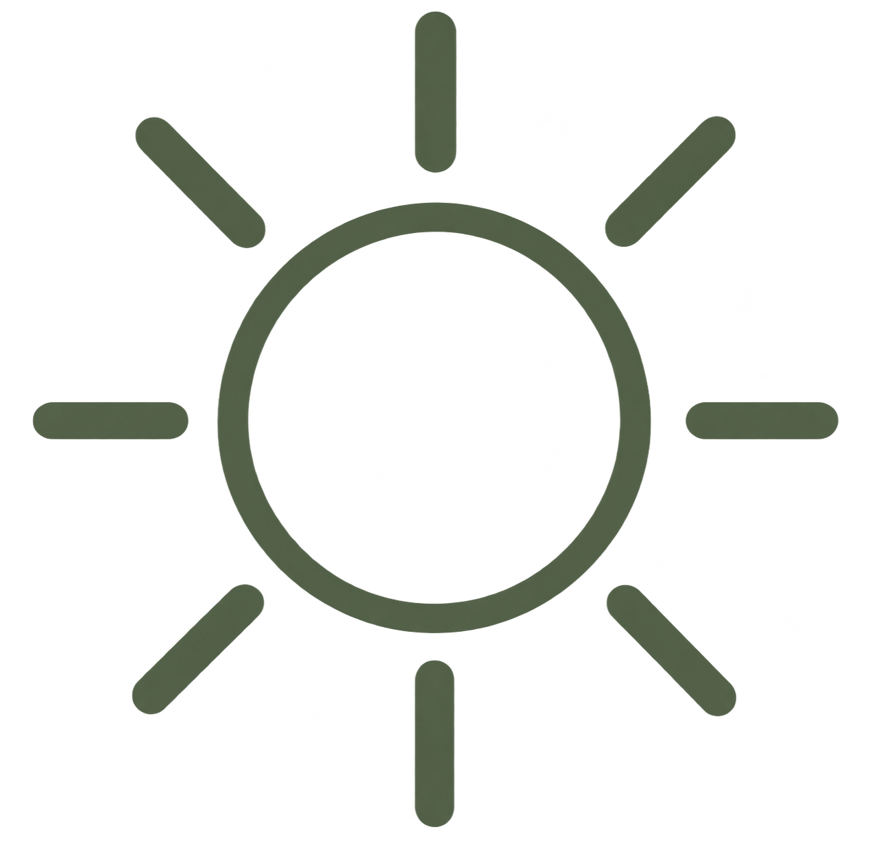 Sun icon representing three daytime postpartum doula shifts providing newborn care, recovery assistance, and practical support at home.