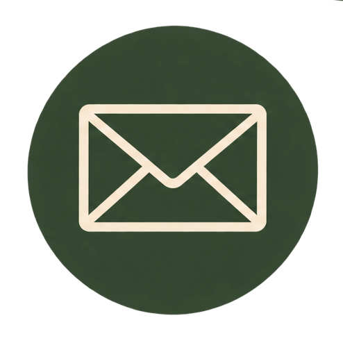 Envelope icon representing ongoing birth doula support by email, text, and phone throughout pregnancy and postpartum.