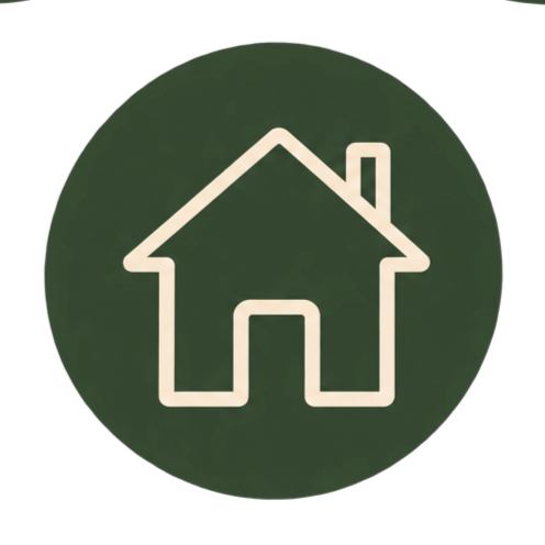 House icon representing in-home postpartum doula care, including newborn care, feeding support, and recovery assistance.