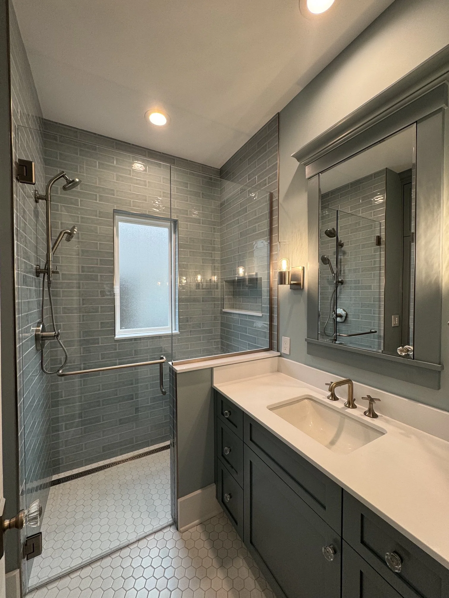 Blue Tile Bath Remodeling Project