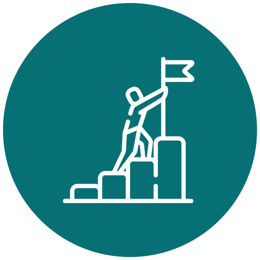 Growth chart icon representing resilience through challenges