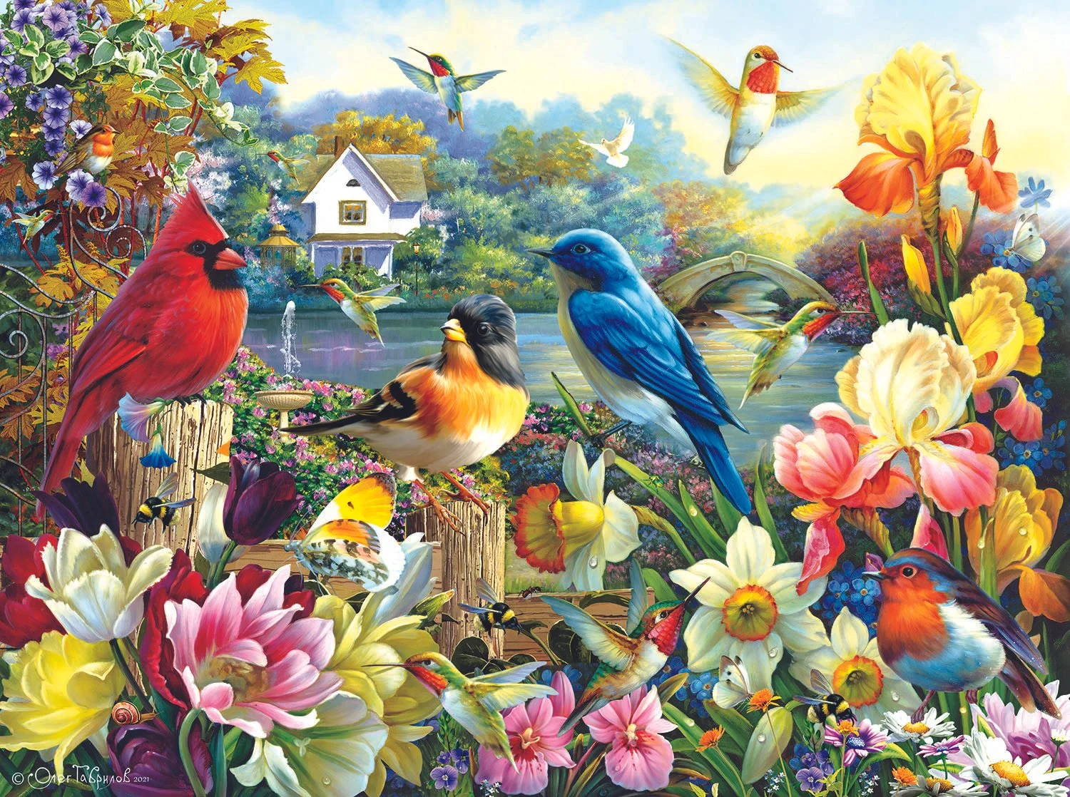 Golden Irises 1000 piece puzzle