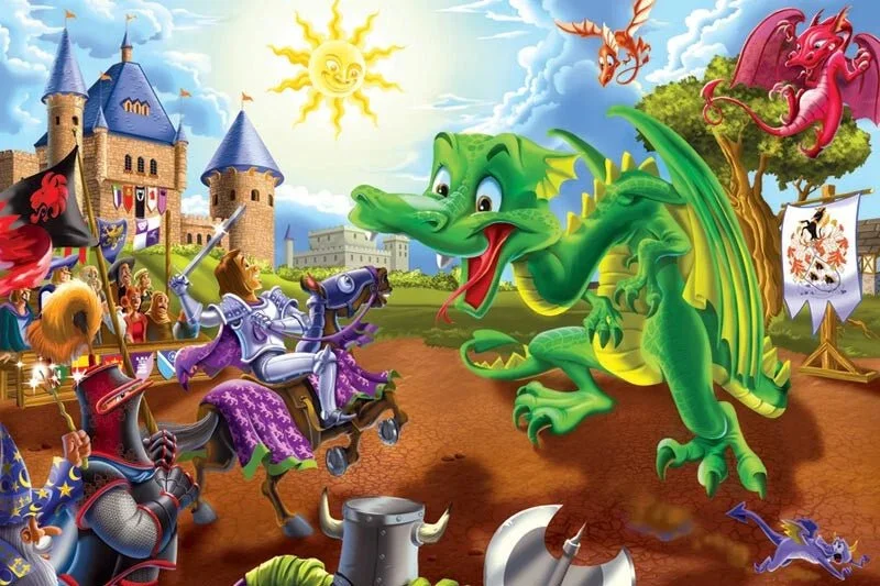 Knights and Dragons 36 piece floor puzzle