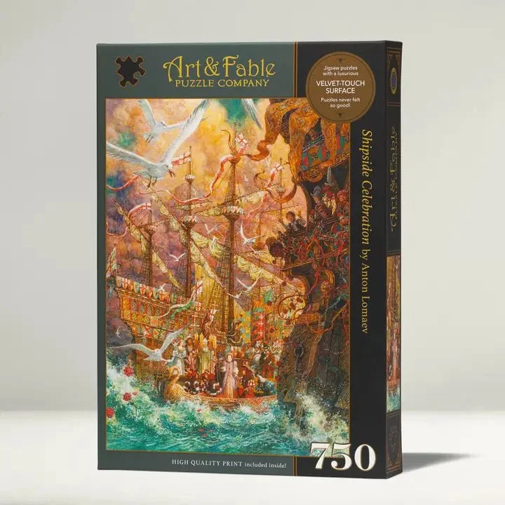 Shipside Celebration; 750-pc Velvet-Touch Jigsaw Puzzle