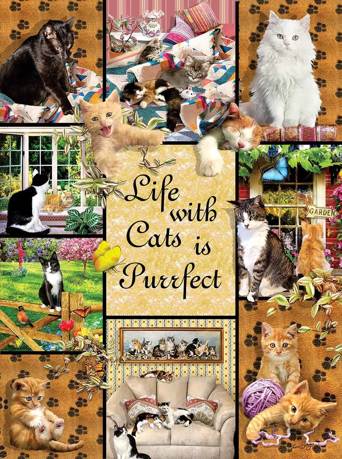 Life with cats is Purrfect 1000 piece puzzle