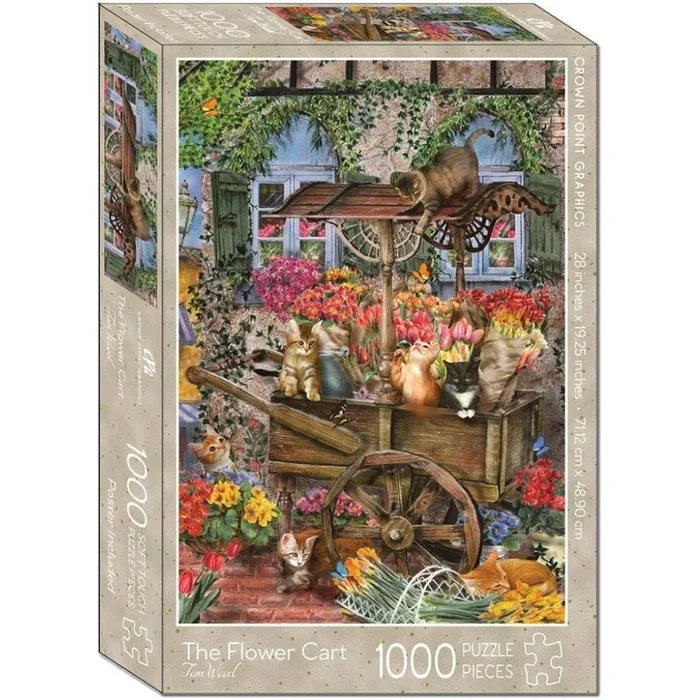The Flower Cart 1000 Piece Puzzle Crown Point Graphics
