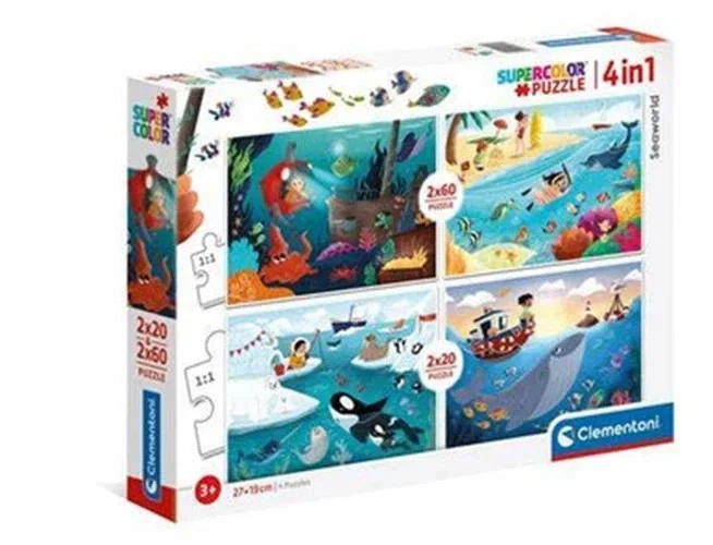 Seaworld 4 in 1 2x20, 2x60 piece puzzles