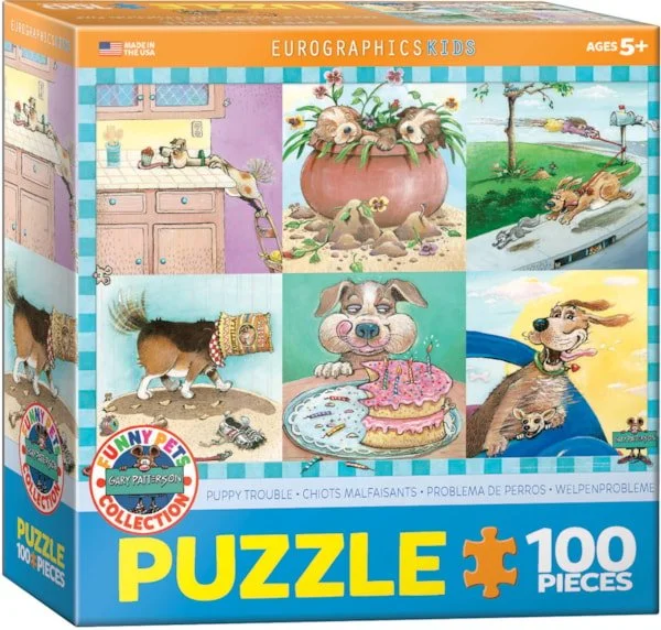 Puppy Trouble 100 piece puzzle eurographics