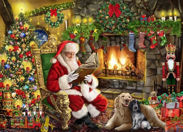 Fireside Santa 1000 piece puzzle