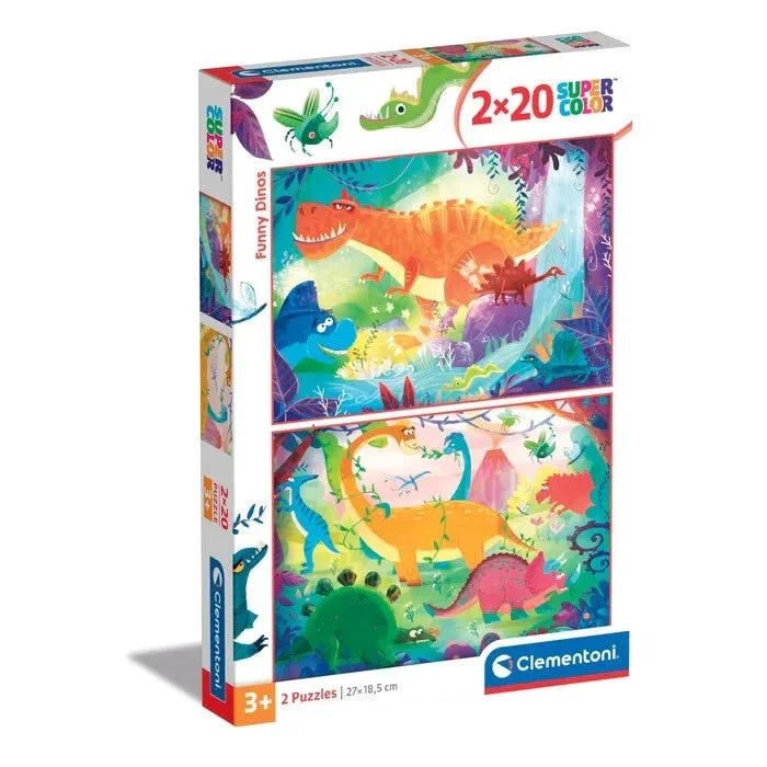 Dino 2x20 piece Funny puzzle