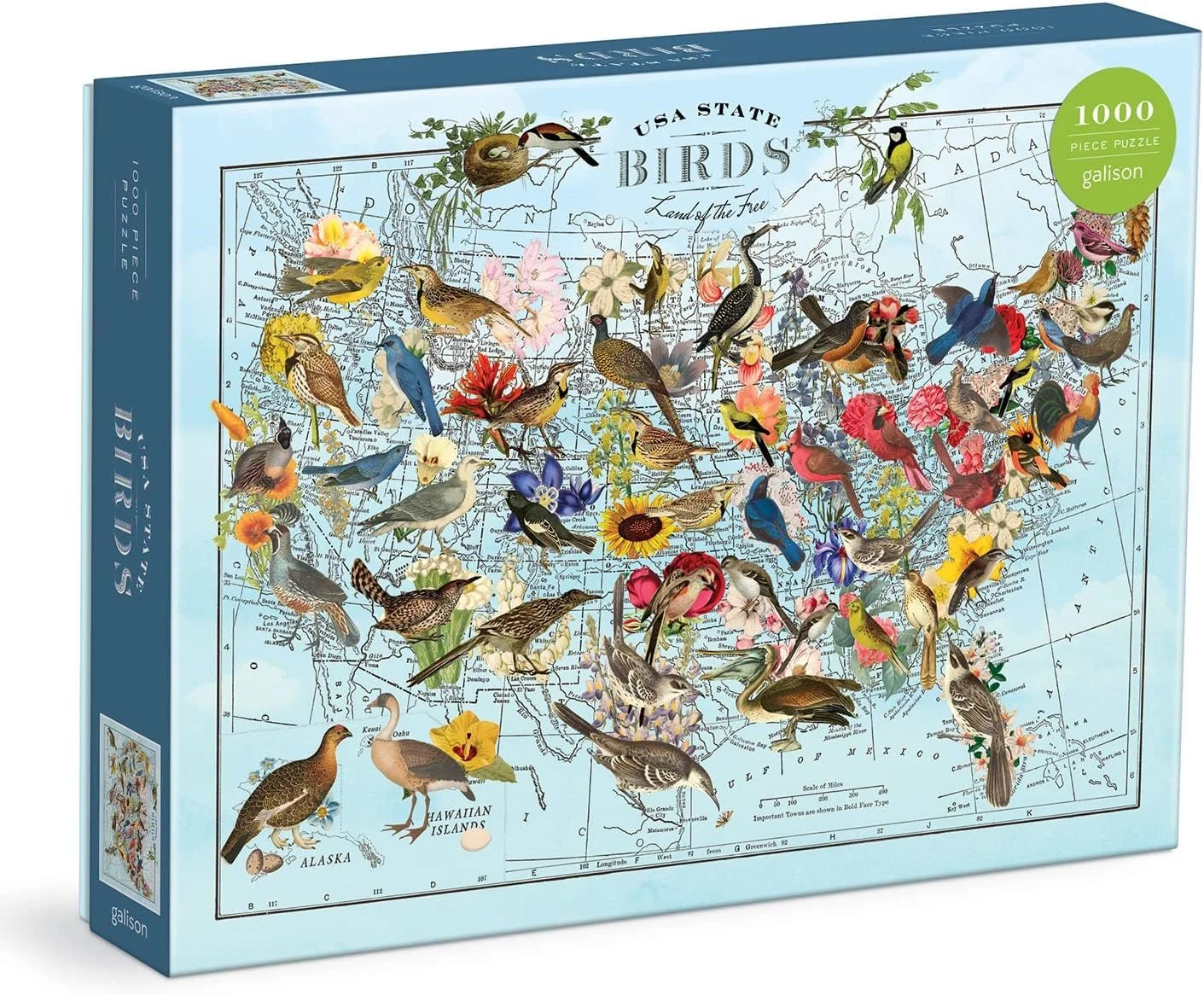 USA State Birds 1000 piece puzzle