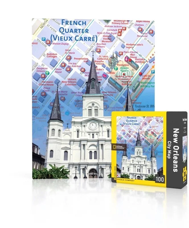 New Orleans City Map Mini 100 piece jigsaw puzzle