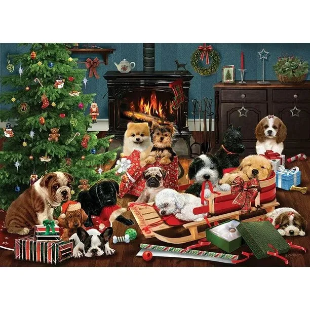 Christmas Puppies 500 piece puzzle