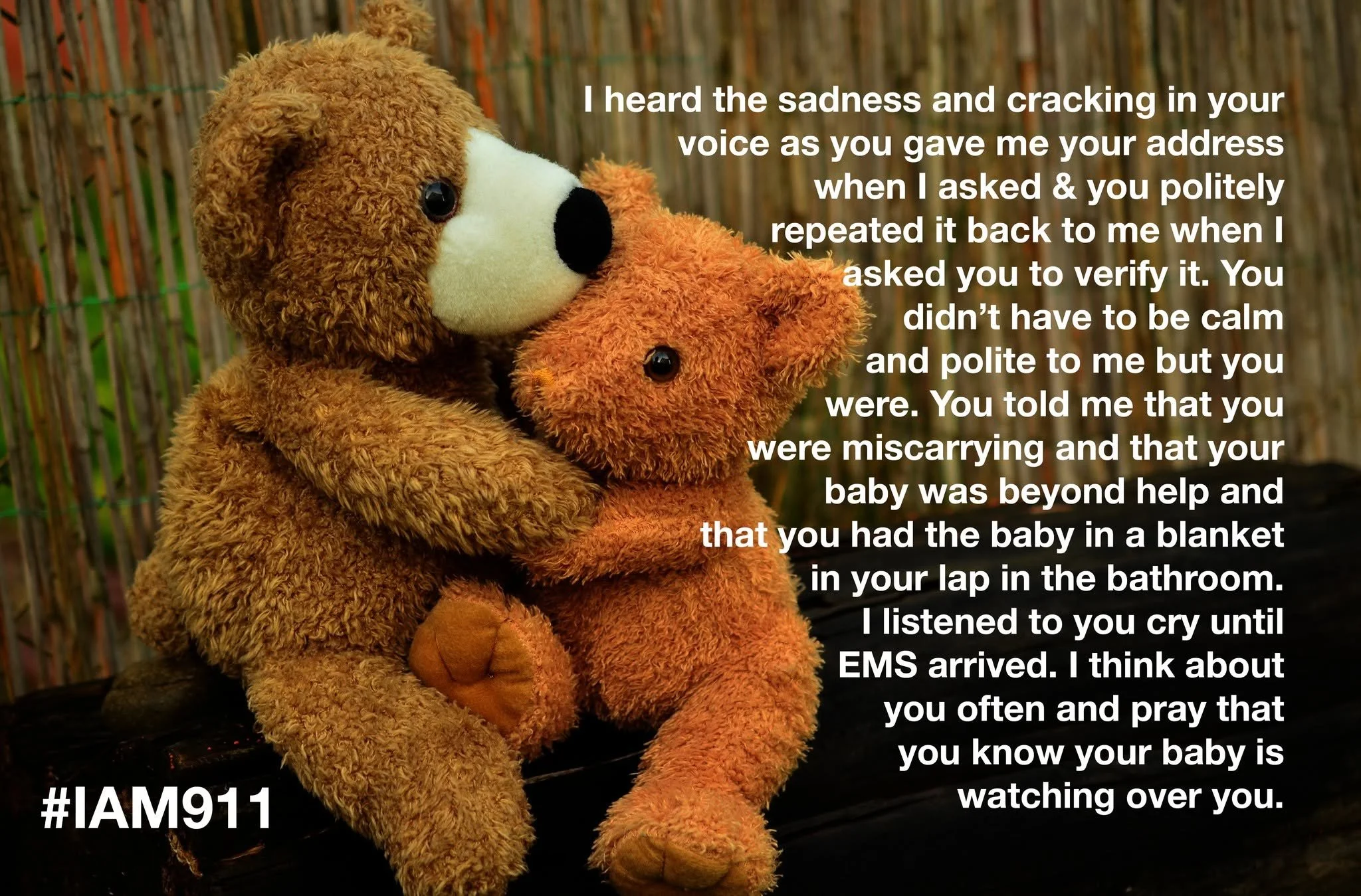 I heard the sadness