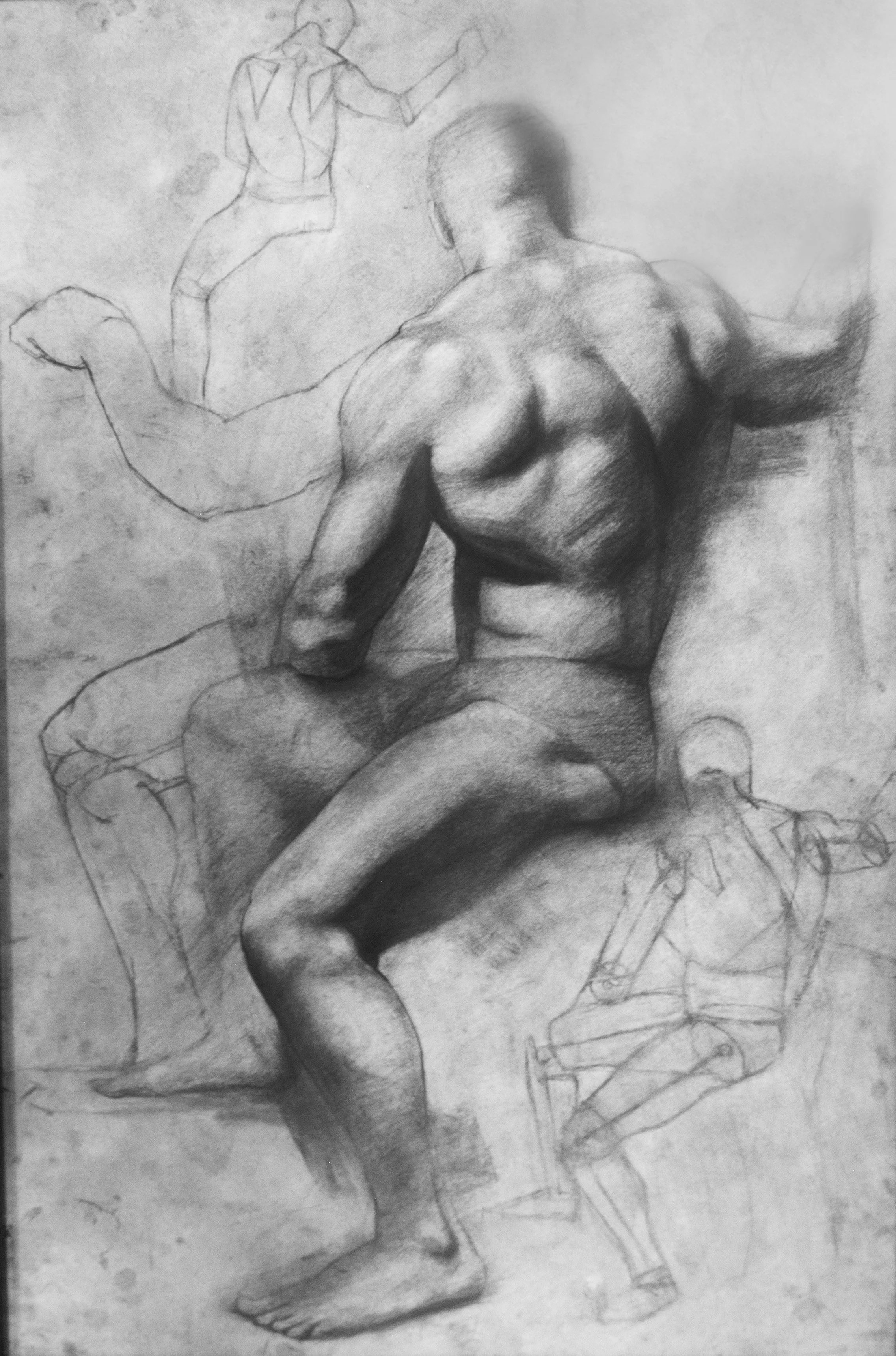 TAYLOR SEATED
Charcoal on Paper
18x27