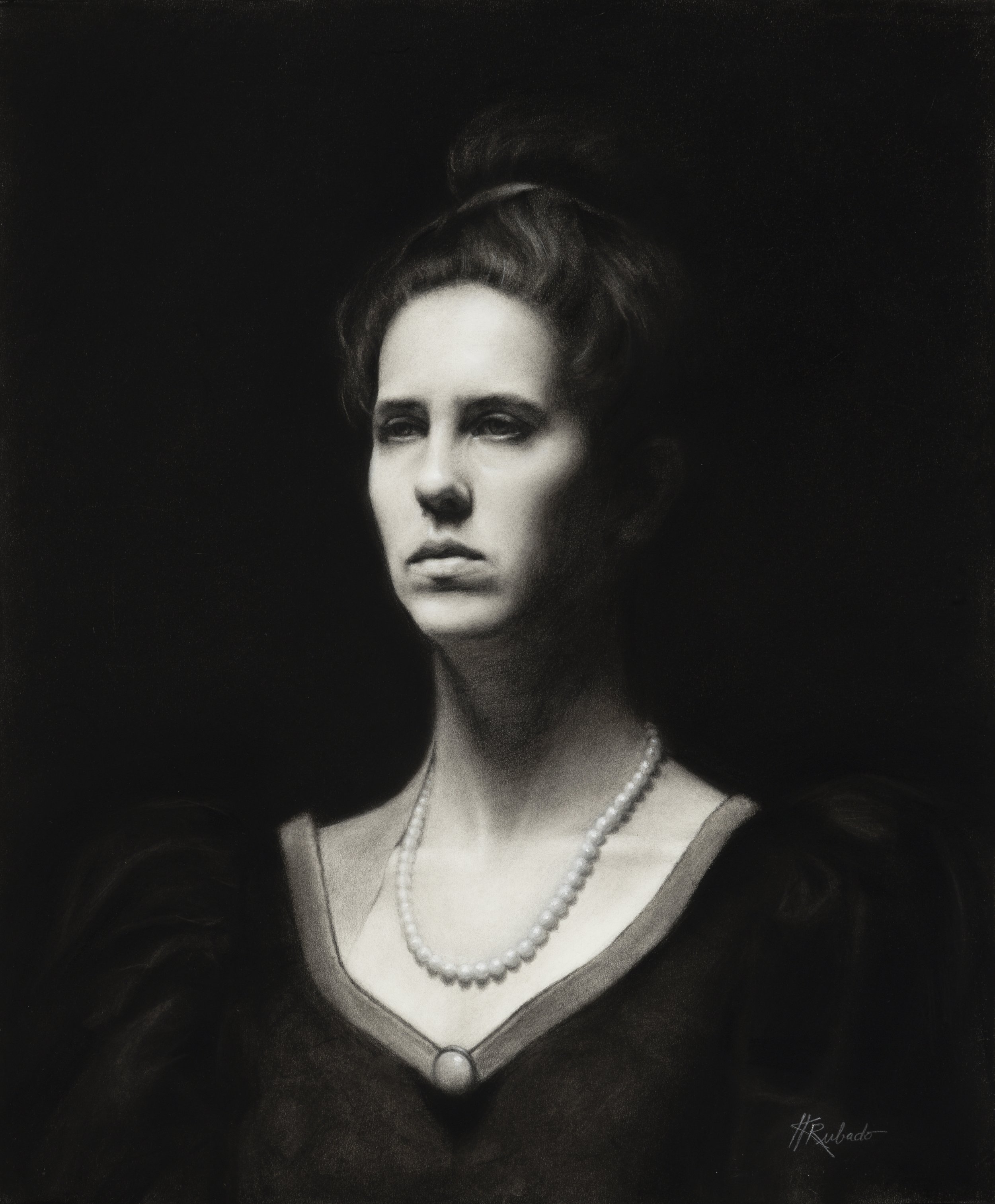 PEARL LADY
Charcoal on Paper
19x24