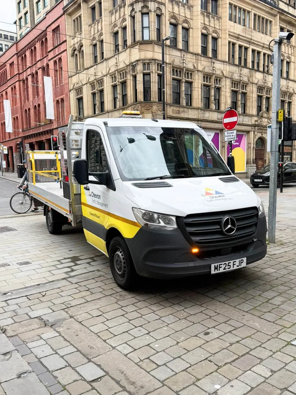 Mercedes-Benz Chevron Traffic Management van in Manchester
