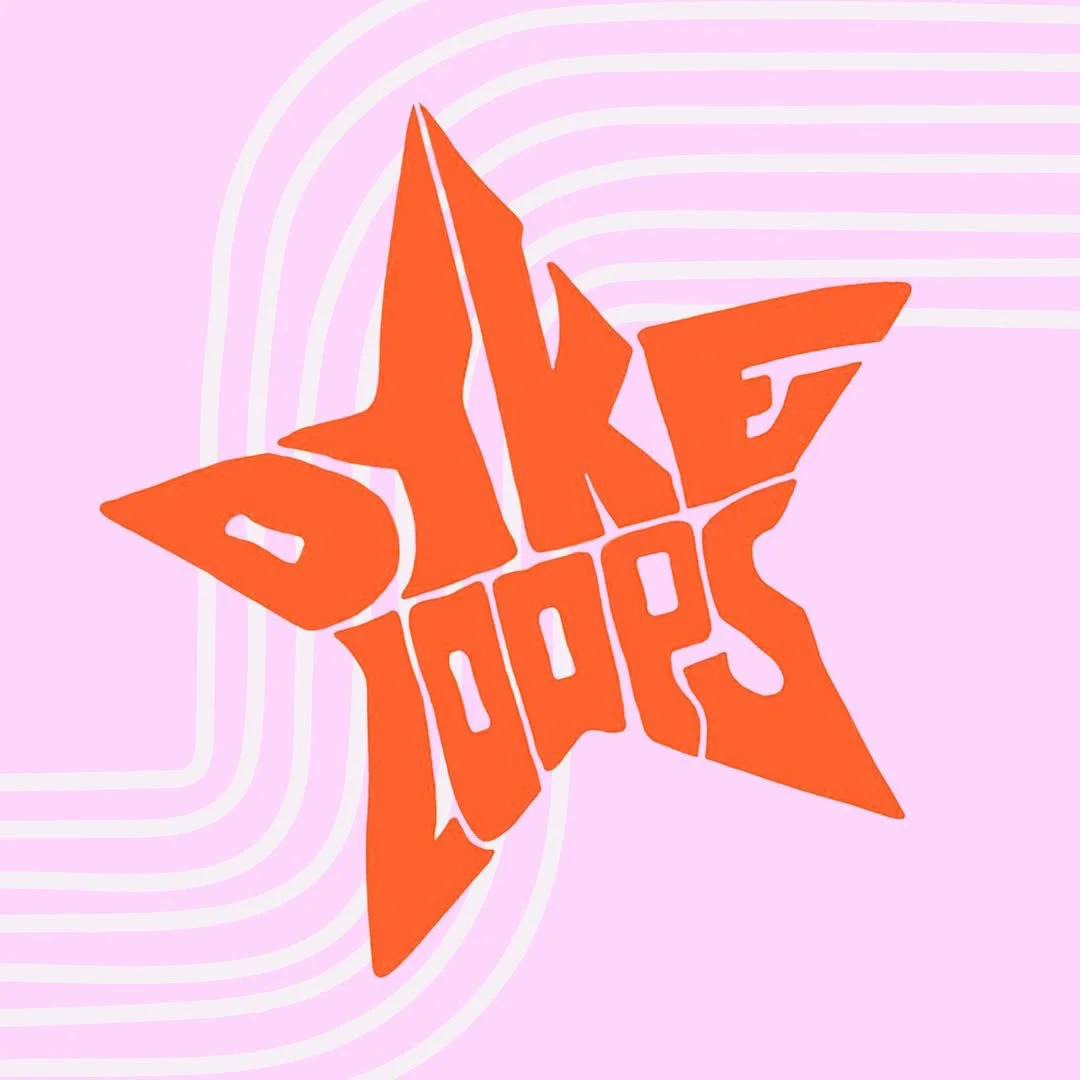 A star-shaped logo with the text 'LIKE DOES' in bold, stylized orange letters on a pink background with white wavy lines.