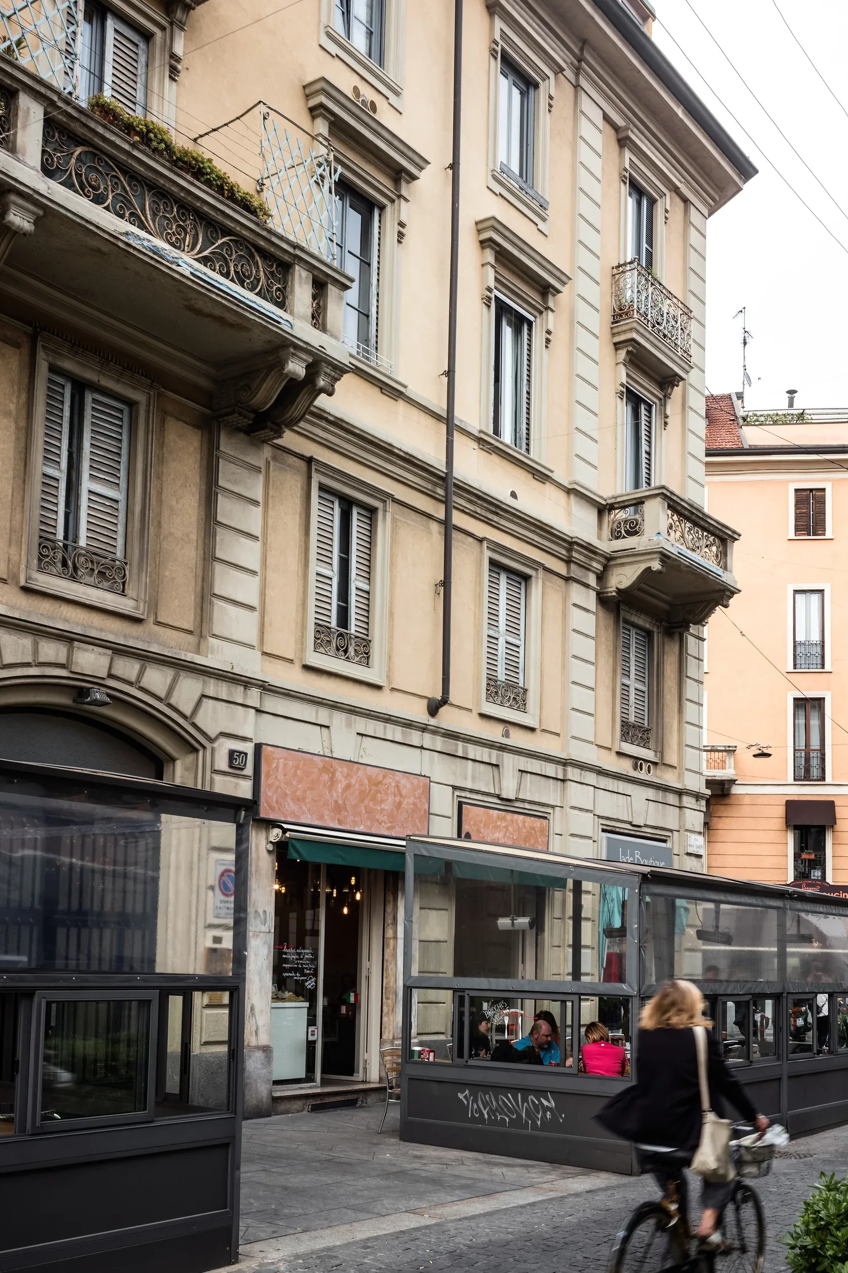 View of Via Paolo Sarpi with Milanese facades, Milano