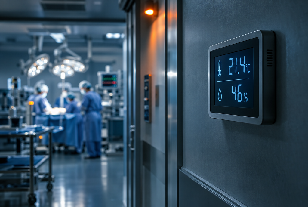 Operating room temperature and humidity standards (ASHRAE 170 and AORN)