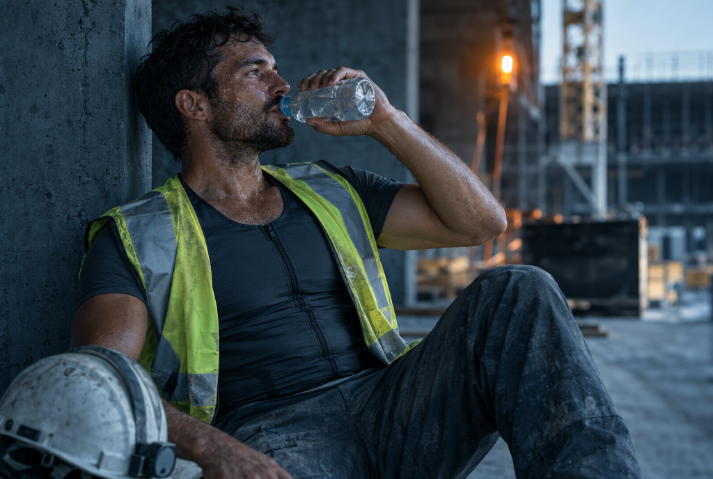 Cooling vests for construction and industrial workers