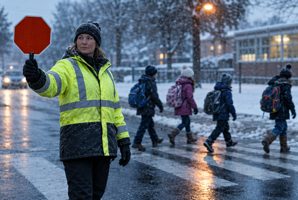 Staying warm on a crossing guard or traffic control post