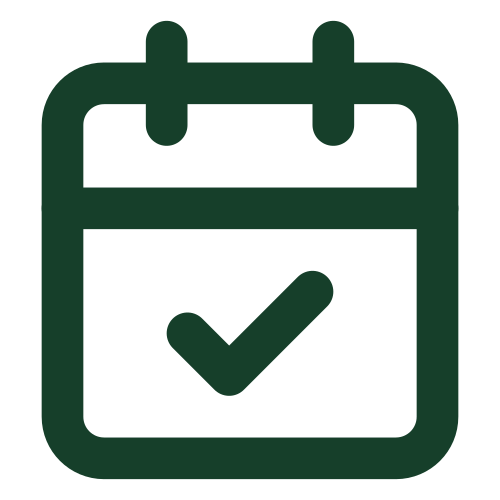 Calendar icon with a checkmark
