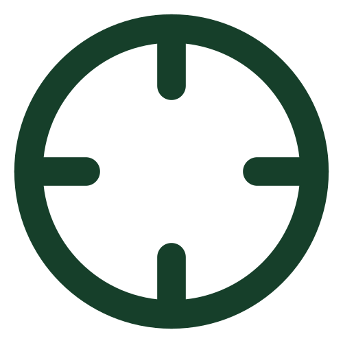 Icon of a circular crosshair or aiming reticle.