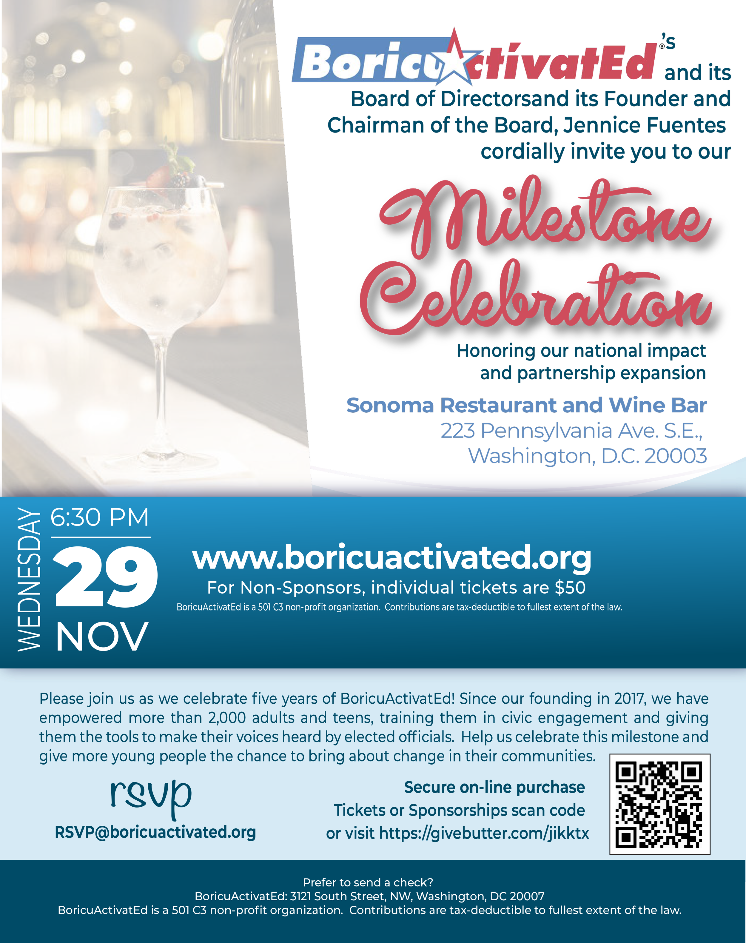 Borica ActiveEd, full page flyer invite. Adobe InDesign, Illustrator, Photoshop