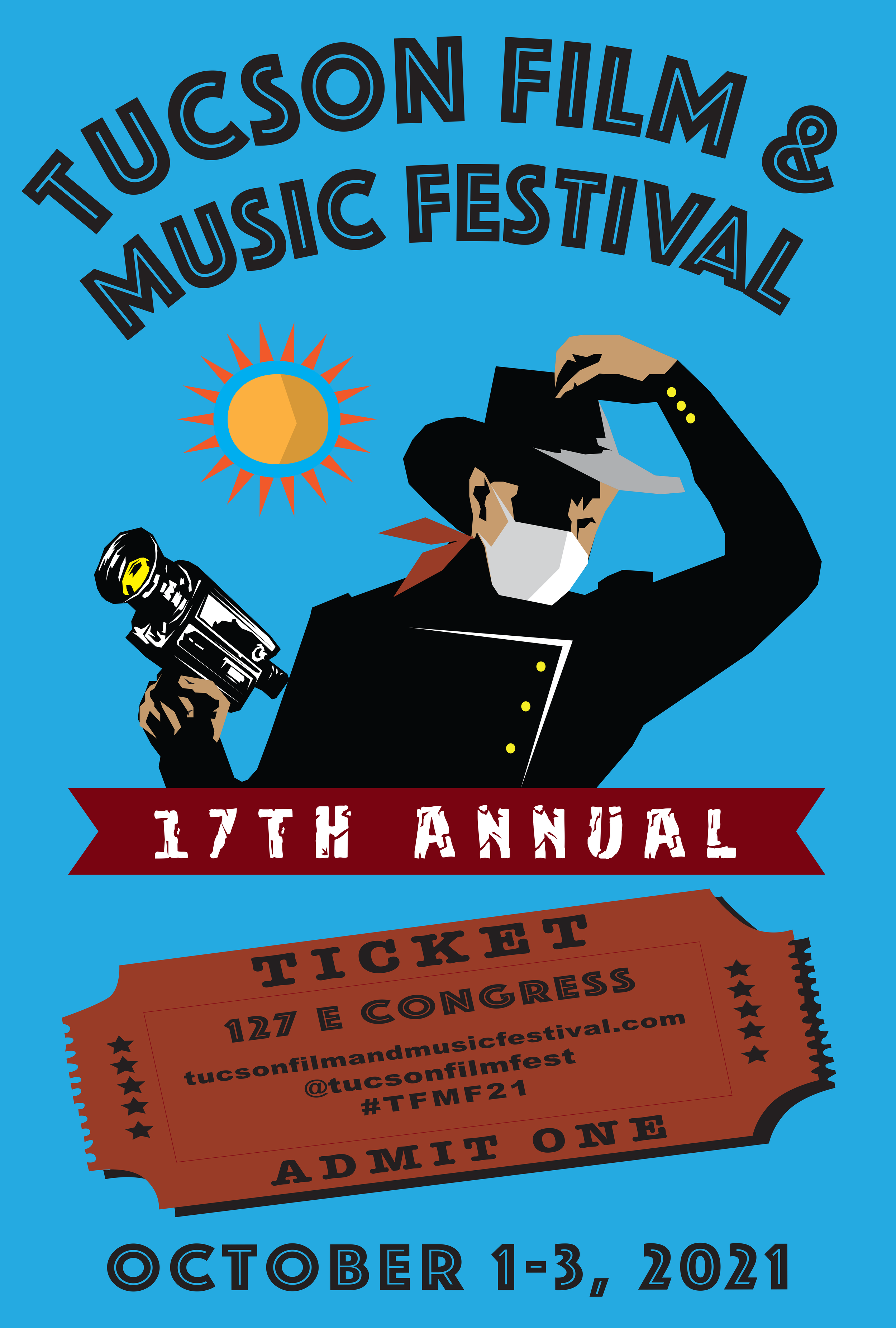 2021 Tucson Film and Music Festival Poster. Adobe Illustrator