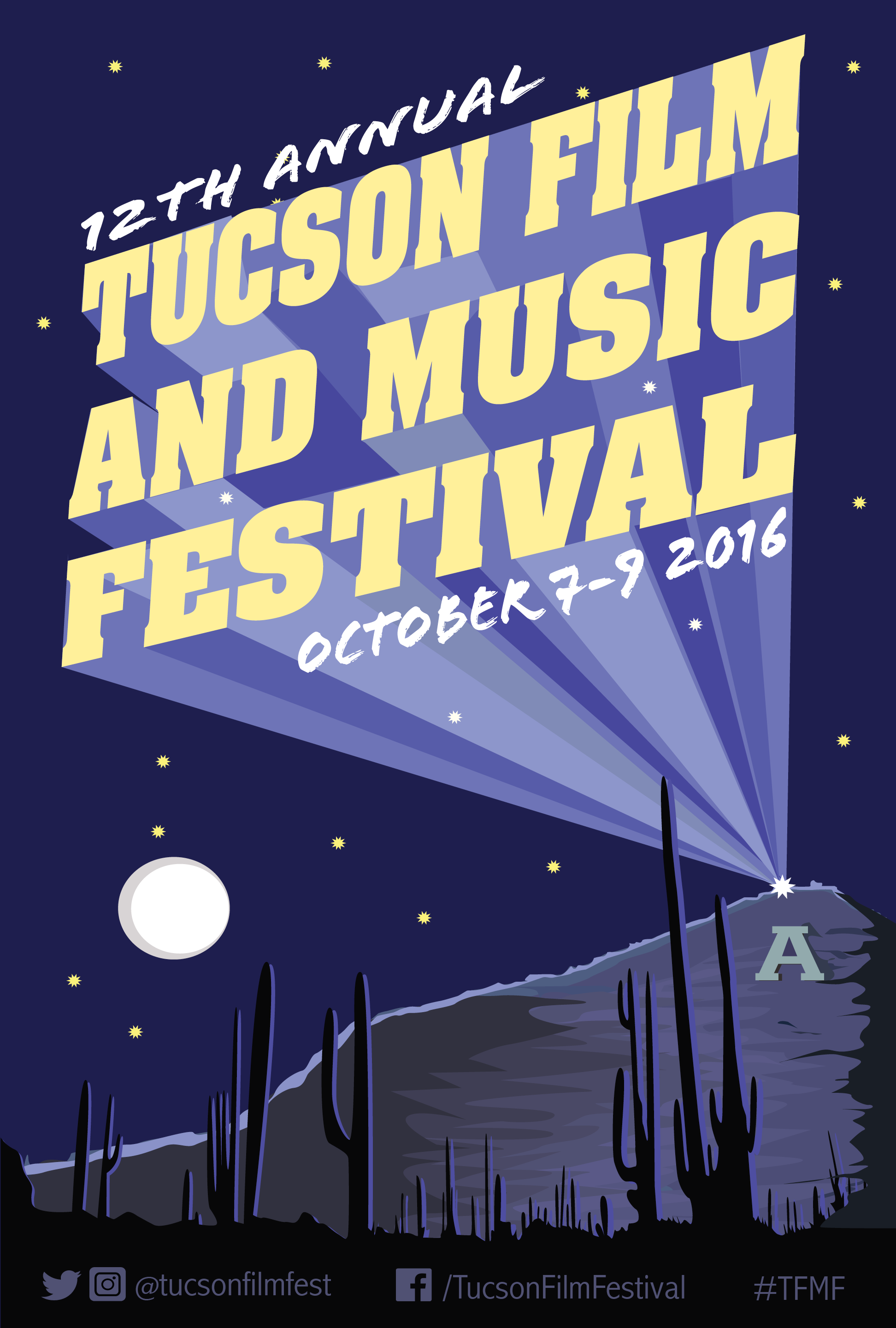 12 Annual Tucson Film and Music Festival Poster, Adobe Illustrator