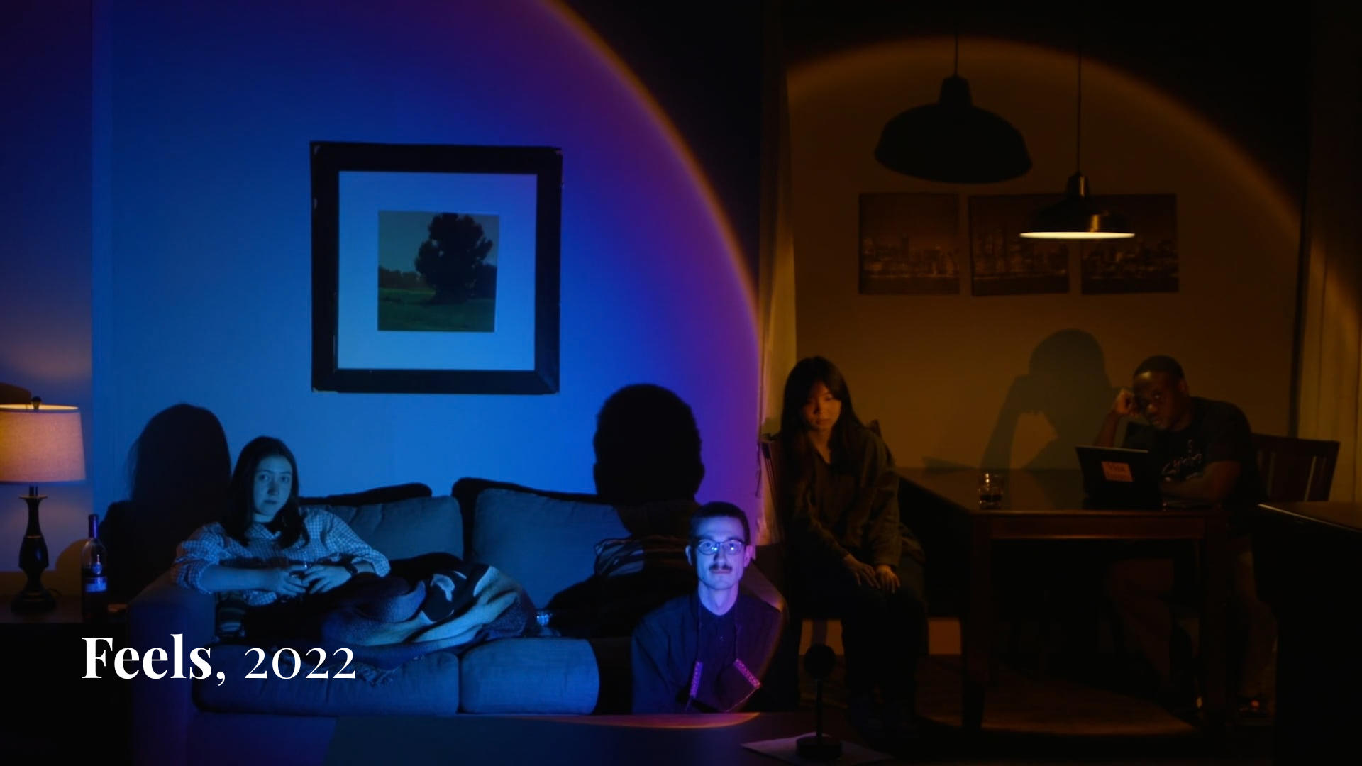 Four autobiographical vignettes revisit memories from the early days of COVID-19 lockdown through a shared, deliberately constructed domestic space.

Role: Co-Director, Co-Producer