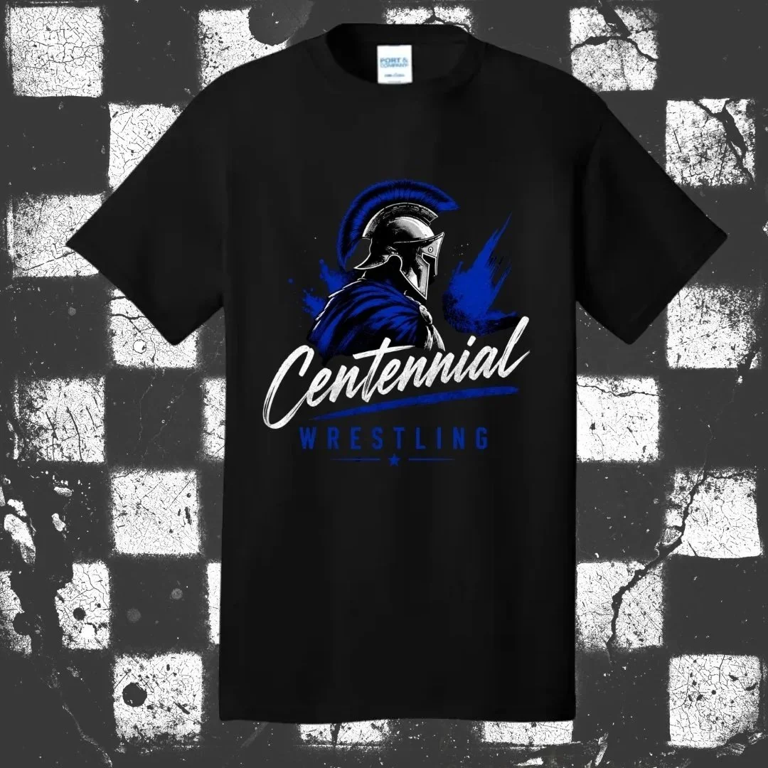 Centennial Wrestling Graphic Tee - Black