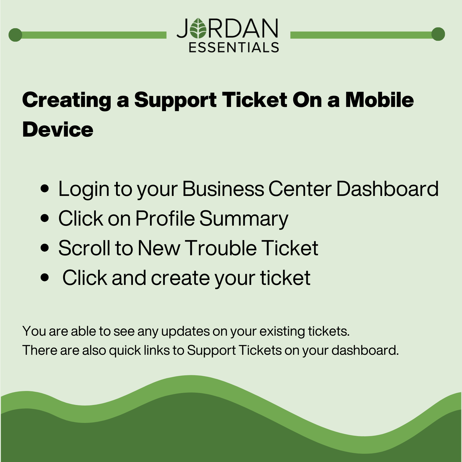 creating a support ticket