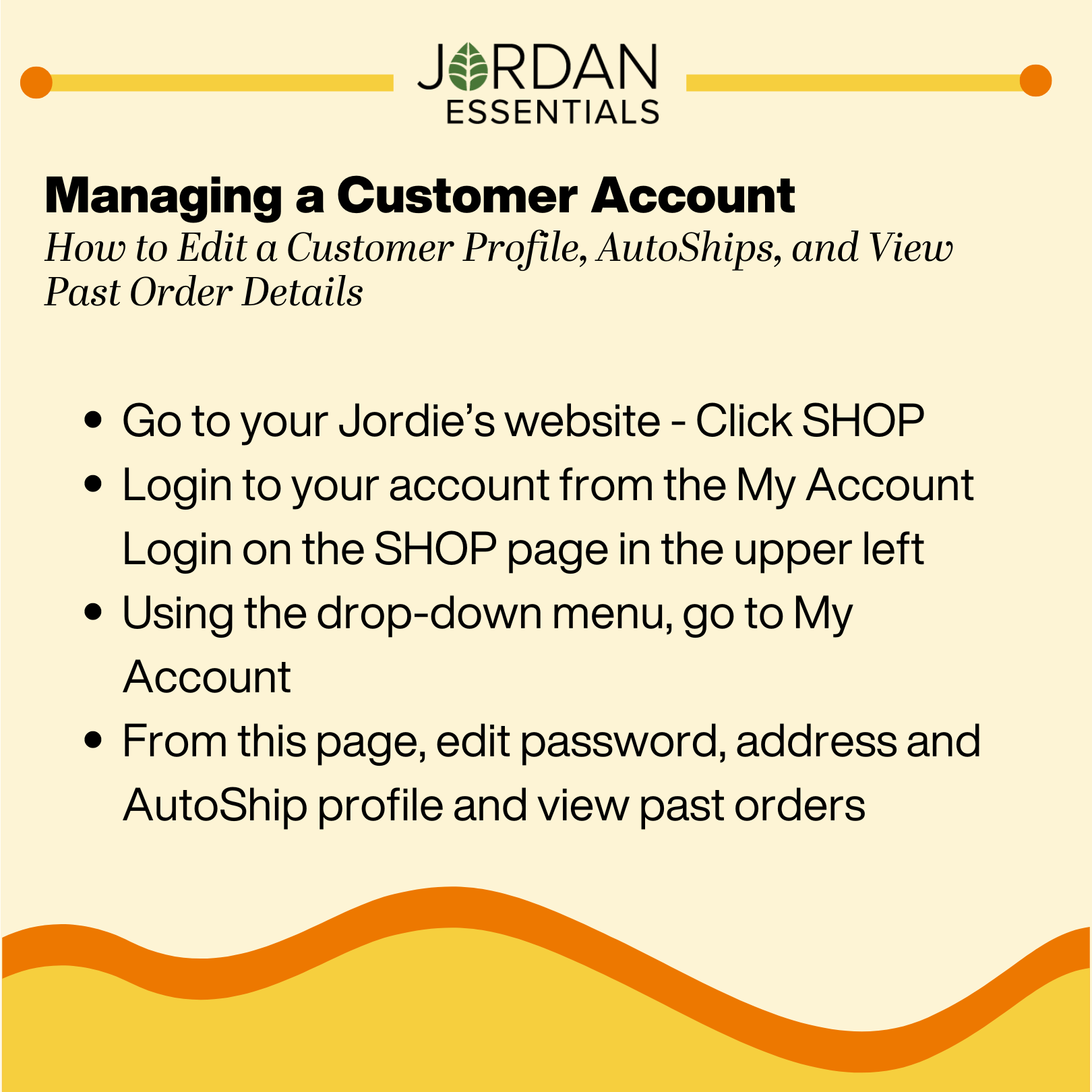 Managing customer accounts