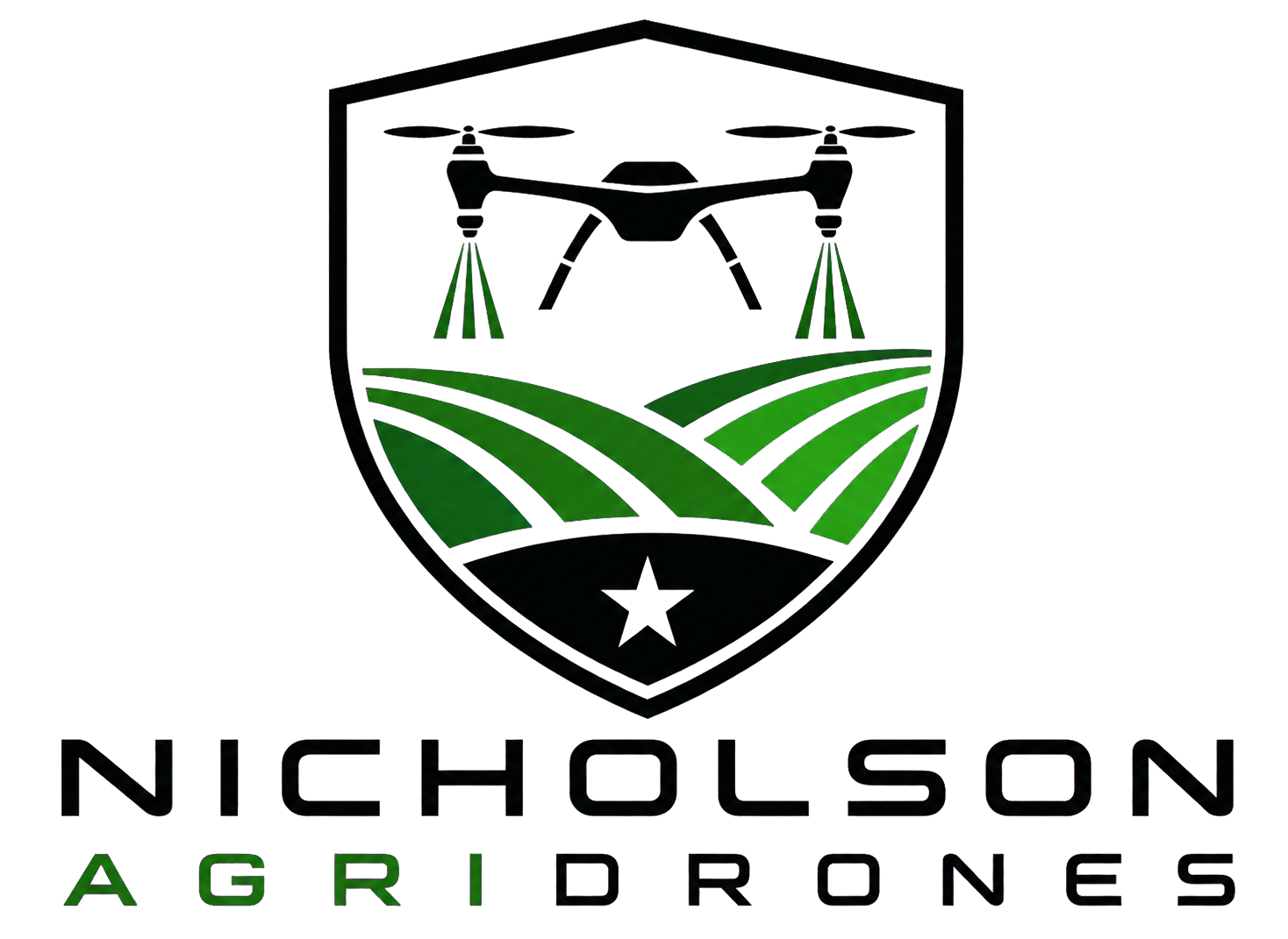 Nicholson AgriDrones logo. Spray drone services in Kentucky