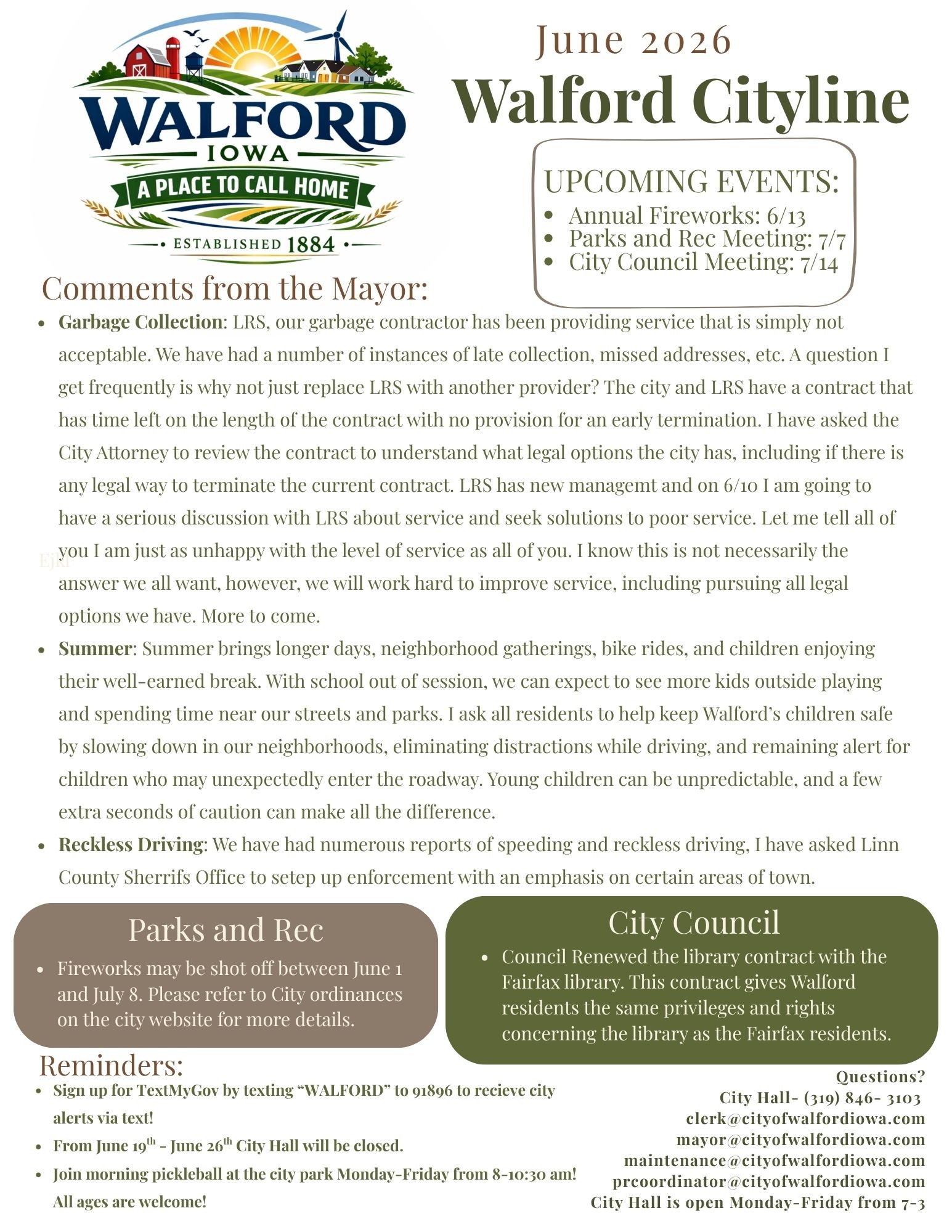 Walford Cityline - June 2026