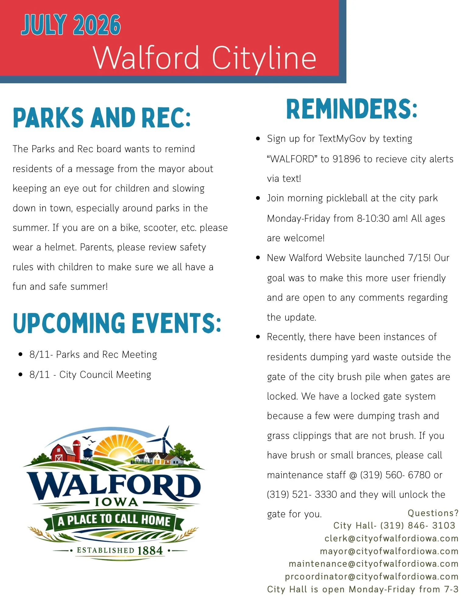 Walford Cityline - July 2026
