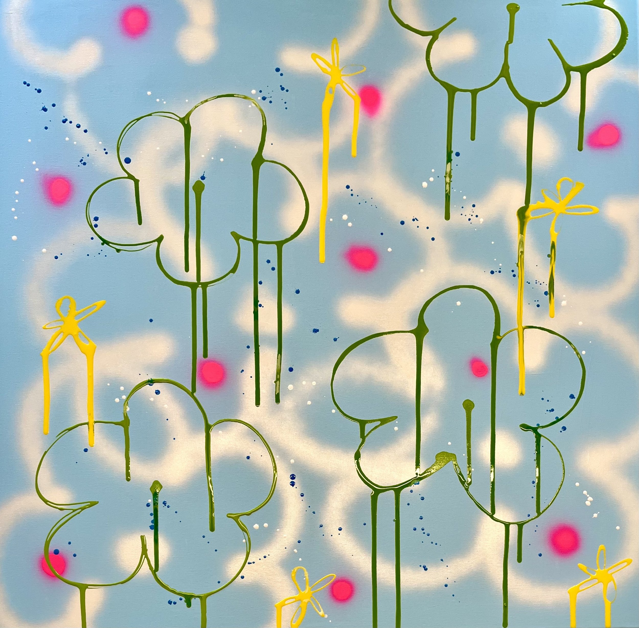 Flowers of Eden - 100 x 100 cm