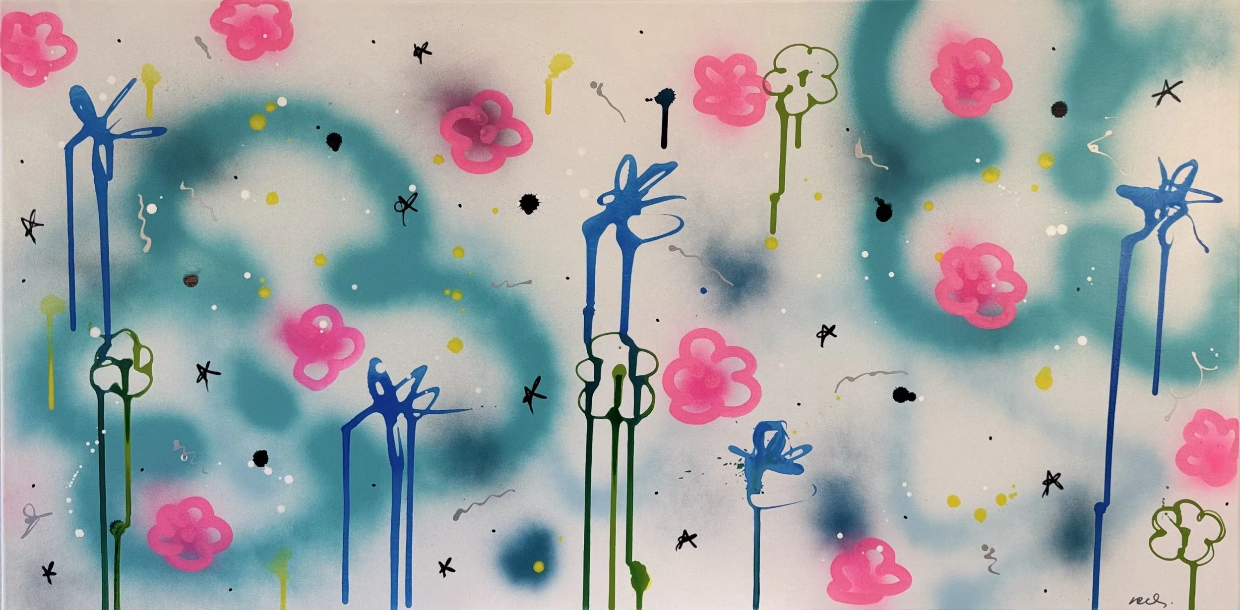 Flowers of Eden II - 60 x 120 cm